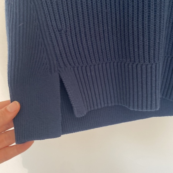 Veronica Beard Lace Up Sweater in Navy, Sz L - Picture 6 of 8